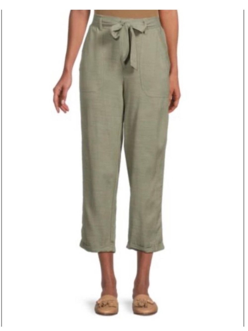 Democracy High Rise Pants, Sz 2, Olive Taupe